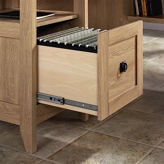 August Hill L-Shaped Desk, Oak