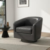 Vegan Leather Swivel Barrel Chair SHOWROOM ITEM