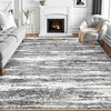 Modern Neutral Abstract Aesthetic Rug, 8'x10'