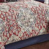 100% Polyester Comforter Set, King, Sadler - Red/Gray, 10 Piece Set