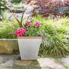 Rustic Resin Faux Galvanized Square Planter