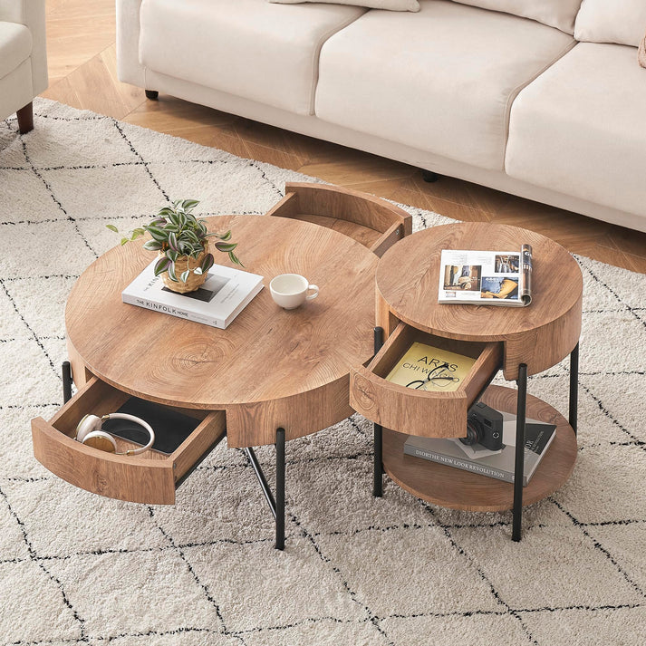 2-Tier Round End Table
