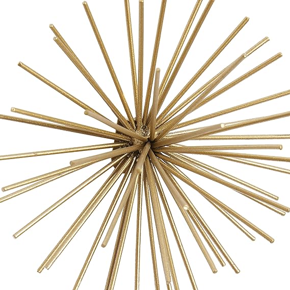Metal Starburst 3D Wall Decor, Set of 3 6", 9", 12"W, Gold