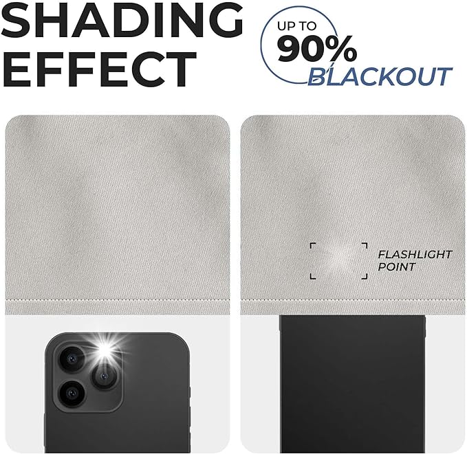Blackout Curtains, Room Darkening Window Accent for Bedroom, Sun Blocking, Thermal, Set of 4 Panels, 8 Grommets, Chrome