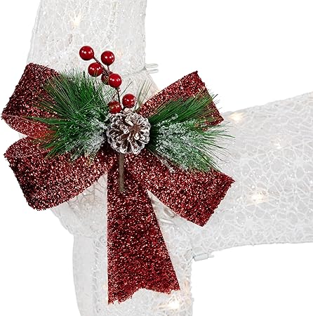 Set of 3 LED Lighted Glittered Reindeer Family Outdoor Christmas Decorations