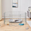 8 Panel Foldable Metal Dog Exercise Pen Pet Playpen Dog Fence Outdoor & Indoor Use for Small Animals with Door Black
