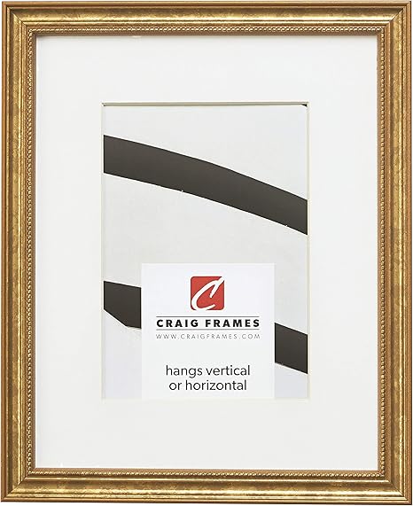 Ornate Gold Picture Frame Matted to Display  Photo
