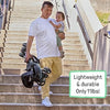 3D Mini Convenience Stroller – Lightweight Stroller with Compact Fold, Multi-Position Recline, Canopy with Pop Out Sun Visor – Umbrella Stroller for Travel and More, Slate Grey