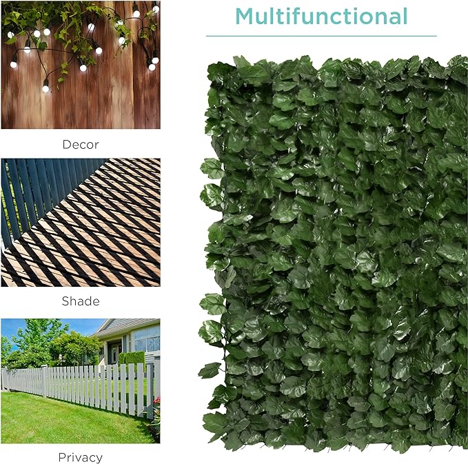 Artificial Faux Ivy Arrangement Hedge Privacy Fence, Yard