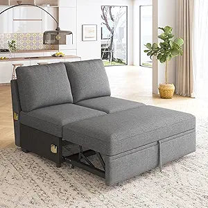 Pull Out Bed for Modular Sectional Sleeper Sofa, Sectional Couch, Beige