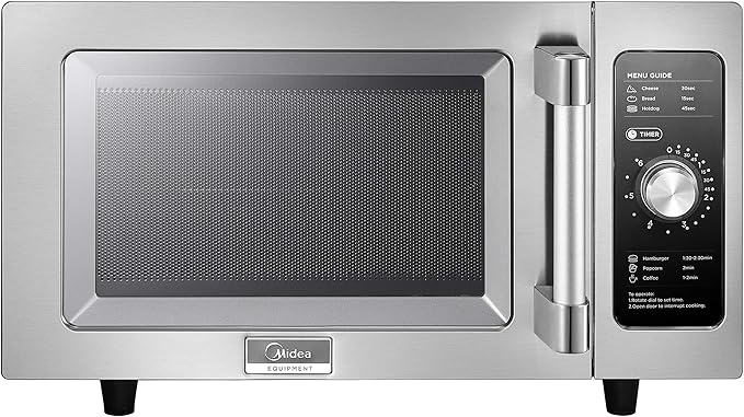 Equipment Countertop Commercial Microwave Oven with Dial, Stainless Steel