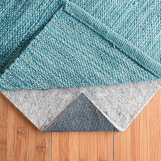 Dual Surface - Felt + Rubber - Non-Slip Backing Rug Pad - Safe for All Floors