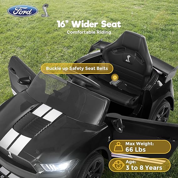 Licensed Ford Mustang Shelby Ride On Car, Electric Car w/Remote Control