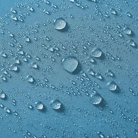 Outdoor Waterproof Throw Pillows Feathers and Down Filled Decorative Square, Pack of 2, Blue