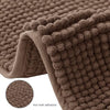Bathroom Rugs Chenille Bath Rug Soft Short Plush Bath Mat Soft Shower Mat Water Absorbent Shower Mat Quick Dry Machine Washable(Brown,16