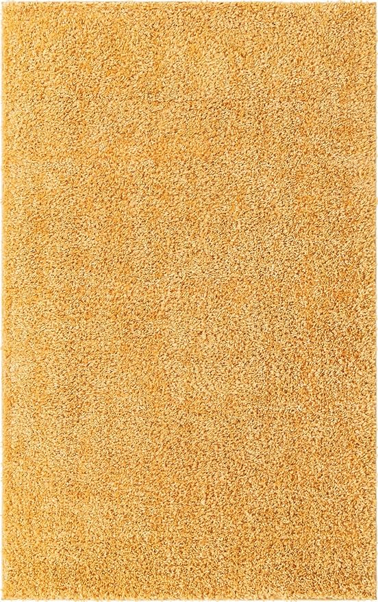 Zermatt Shag Collection Rug – Sun Yellow Shag Rug Perfect for Bedrooms, Dining Rooms, Living Rooms