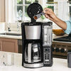 12-Cup Programmable Coffee Maker with Classic and Rich Brews, Water Reservoir, and Thermal Flavor Extraction, Black/Stainless Steel