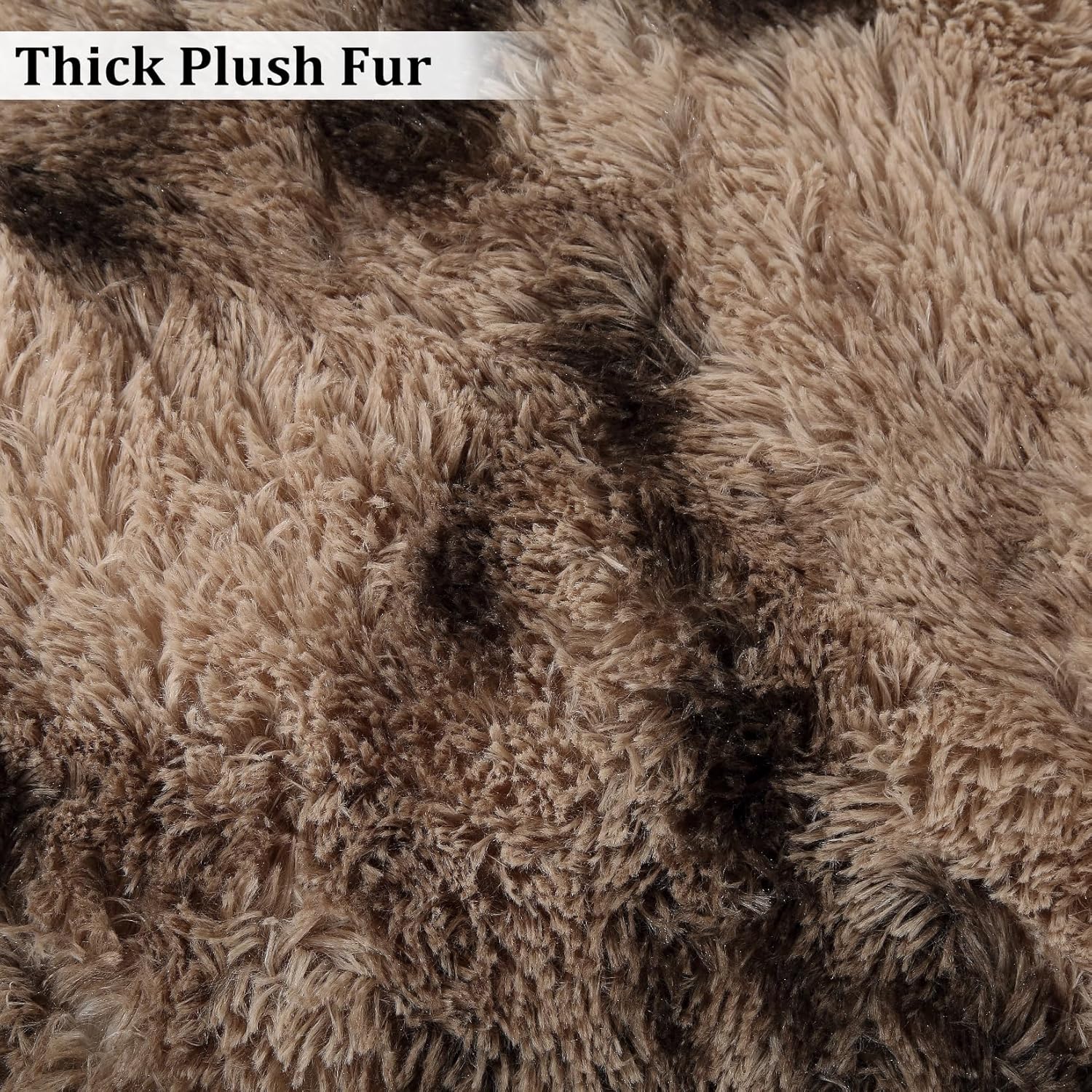6x9 Feet Soft Fluffy Rugs Shaggy Faux Fur, Coffee