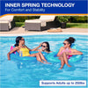 Spring Float Premium SunSeat Pool Chairs for Swimming Pool, Inflatable Pool Floats Adult with Fast Inflation for Ages 15 & Up, Sky Blue