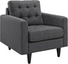 Empress Upholstered Armchair in Gray