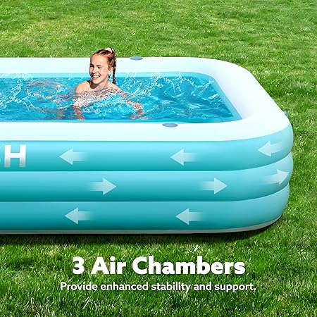 Inflatable Pool, Cyan