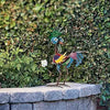 Indoor/Outdoor Wild Tropical Metal Rooster Yard Statue Decoration, Multicolor