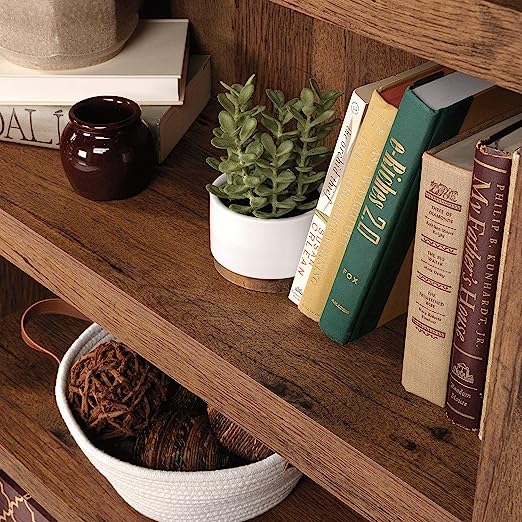 5 Shelf Bookcase, Vintage Oak