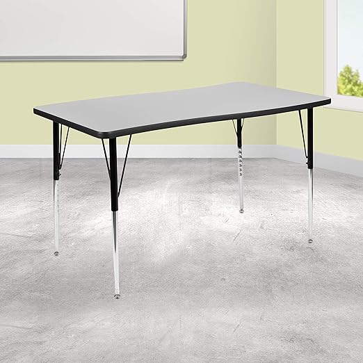 Rectangular Grey Thermal Laminate Activity Table -  TOP ONLY