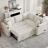 L-Shape Sofa Bed Pull-Out Sleeper Sofa with Wheels, USB Ports