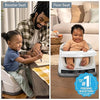 Baby Base 2-in-1 Booster Feeding and Floor Seat with Self-Storing Tray - Cashmere