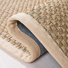Natural Fiber Collection Accent Rug - 3' x 5', Natural & Beige, Border Basketweave Seagrass Design, Easy Care, Ideal for High Traffic Areas