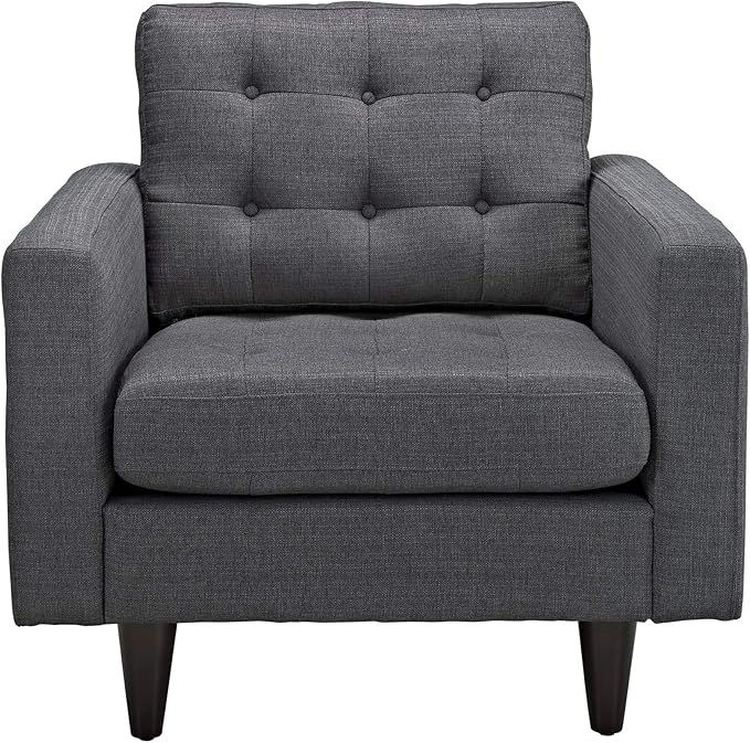 Empress Upholstered Armchair in Gray