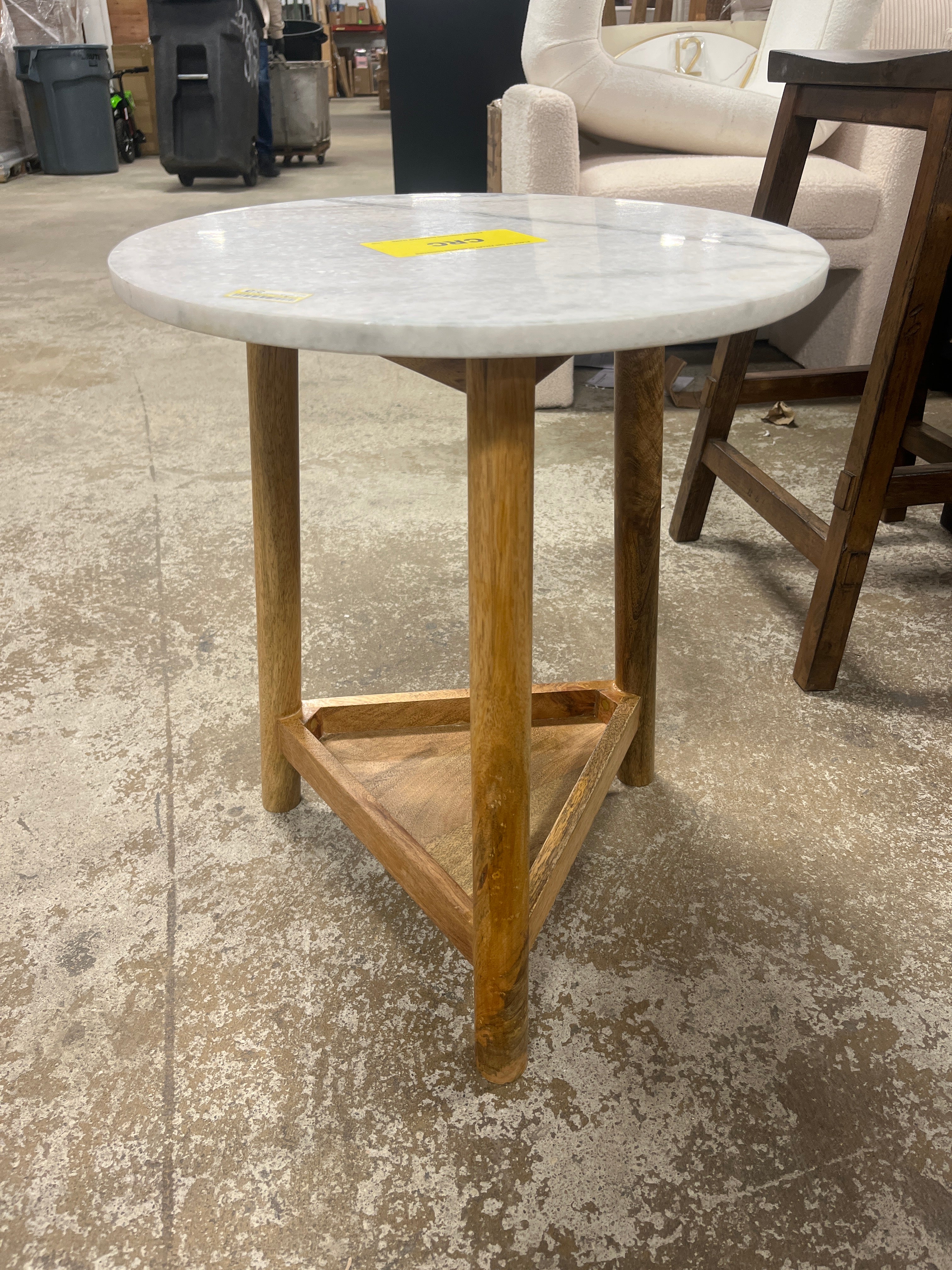 Lanham Marble Top Side Table Brown - Threshold™SHOWROOM ITEM