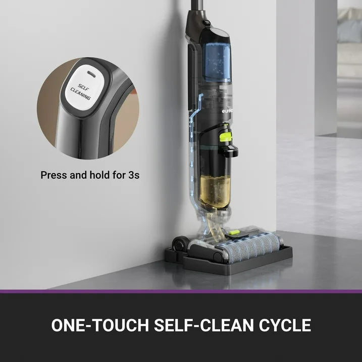 2-in-1 Cordless Wet/Dry Vacuum and Mop, Self-Cleaning System