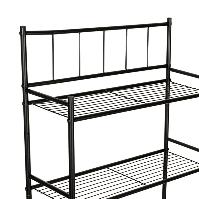 3-Tier Steel Over-The-Toilet Space Saver, Black