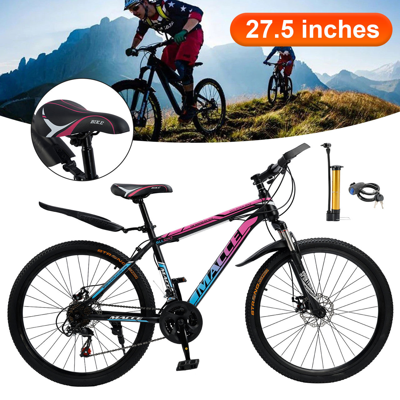 Spoke Wheel 24 Speed Mountain Bicycle Adult Bike MTB