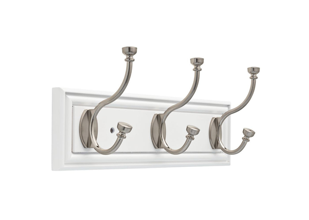 Threshold™ 16" Elegant Hook Rail - White/Satin Nickel, final cut