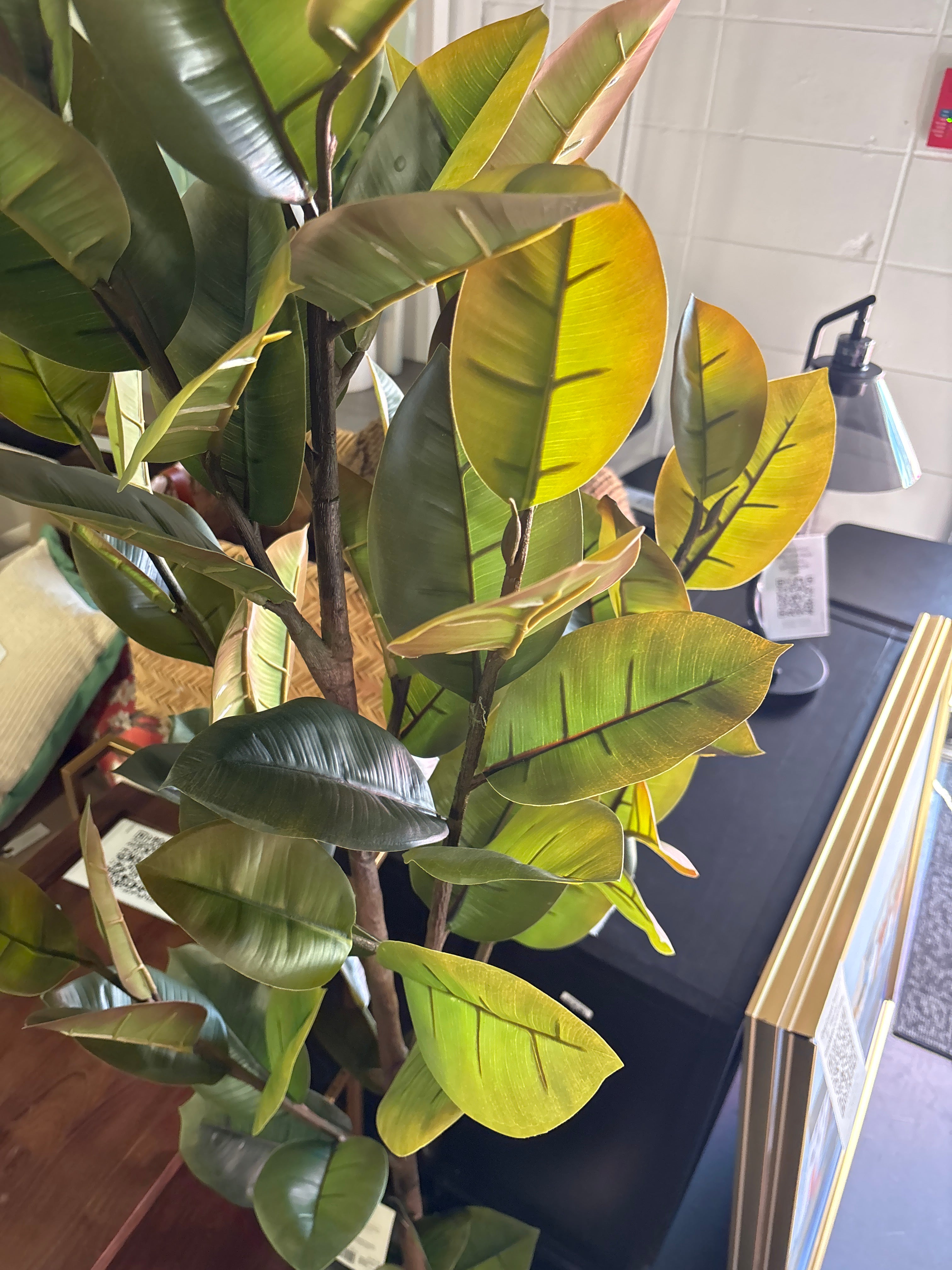 72" Faux Potted Rubber Tree SHOWROOM ITEM