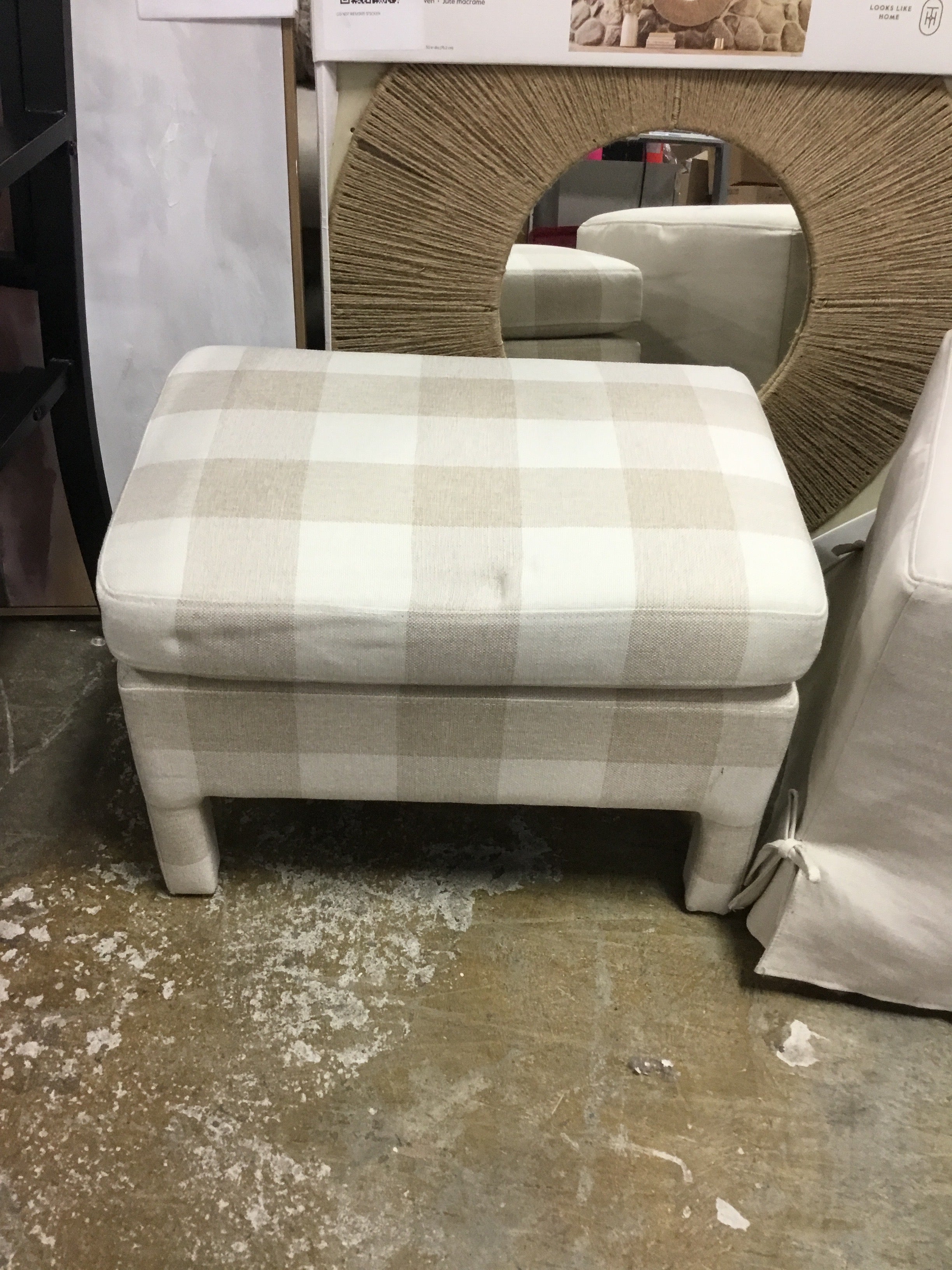 Bellfield Fully Upholstered Ottoman - Threshold - Showroom Item