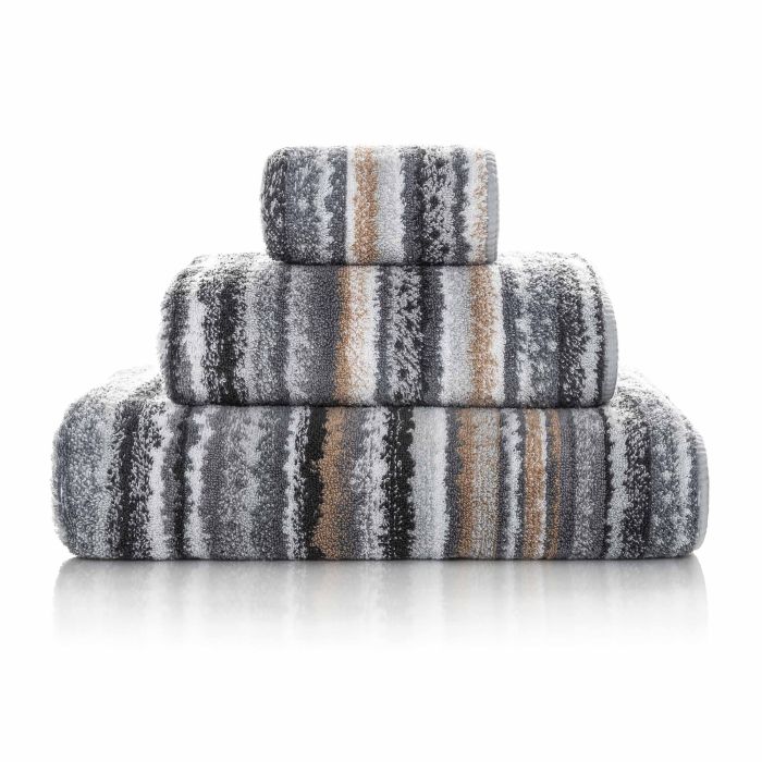 Venice Bath Towel Wash Cloth - Multi Grey