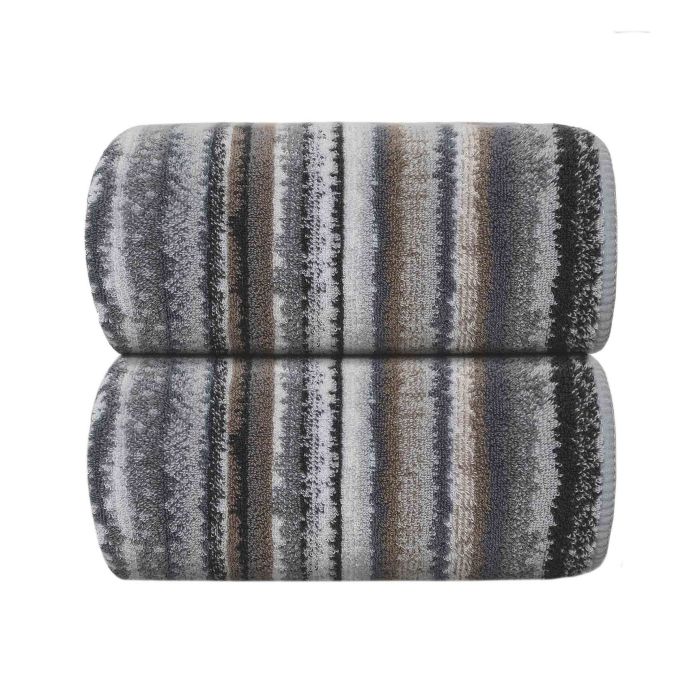 Venice Bath Towel Wash Cloth - Multi Grey