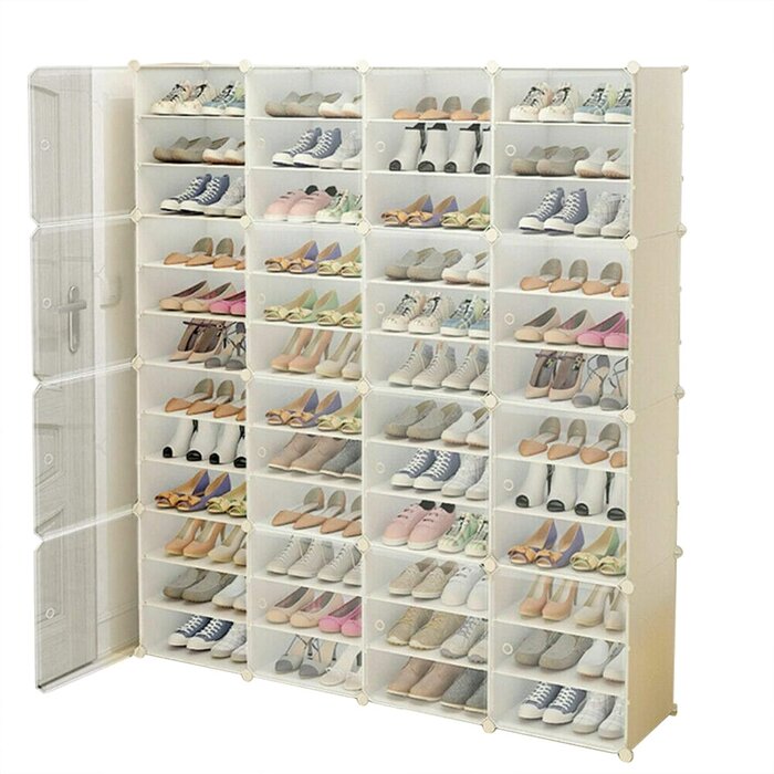 96 Pair Stackable Shoe Storage Cabinet