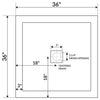 Right Double Threshold Shower Pan Base Wall Corner Center Drain