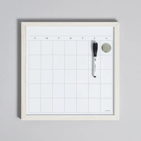 Rustic White Dry Erase Monthly Calendar, final cut