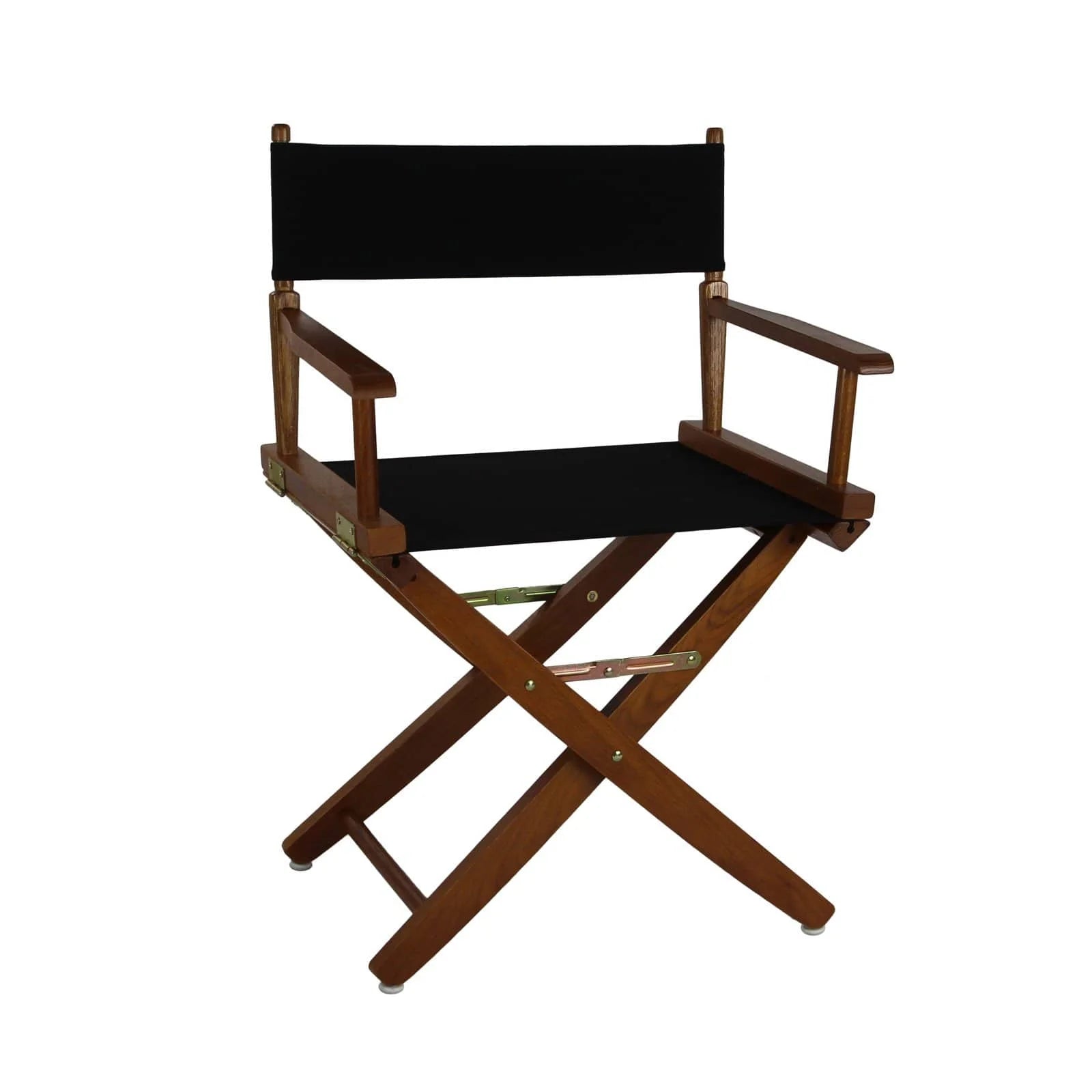 Extra-Wide Premium Directors Chair Mission Oak Frame W/Black Color Cover