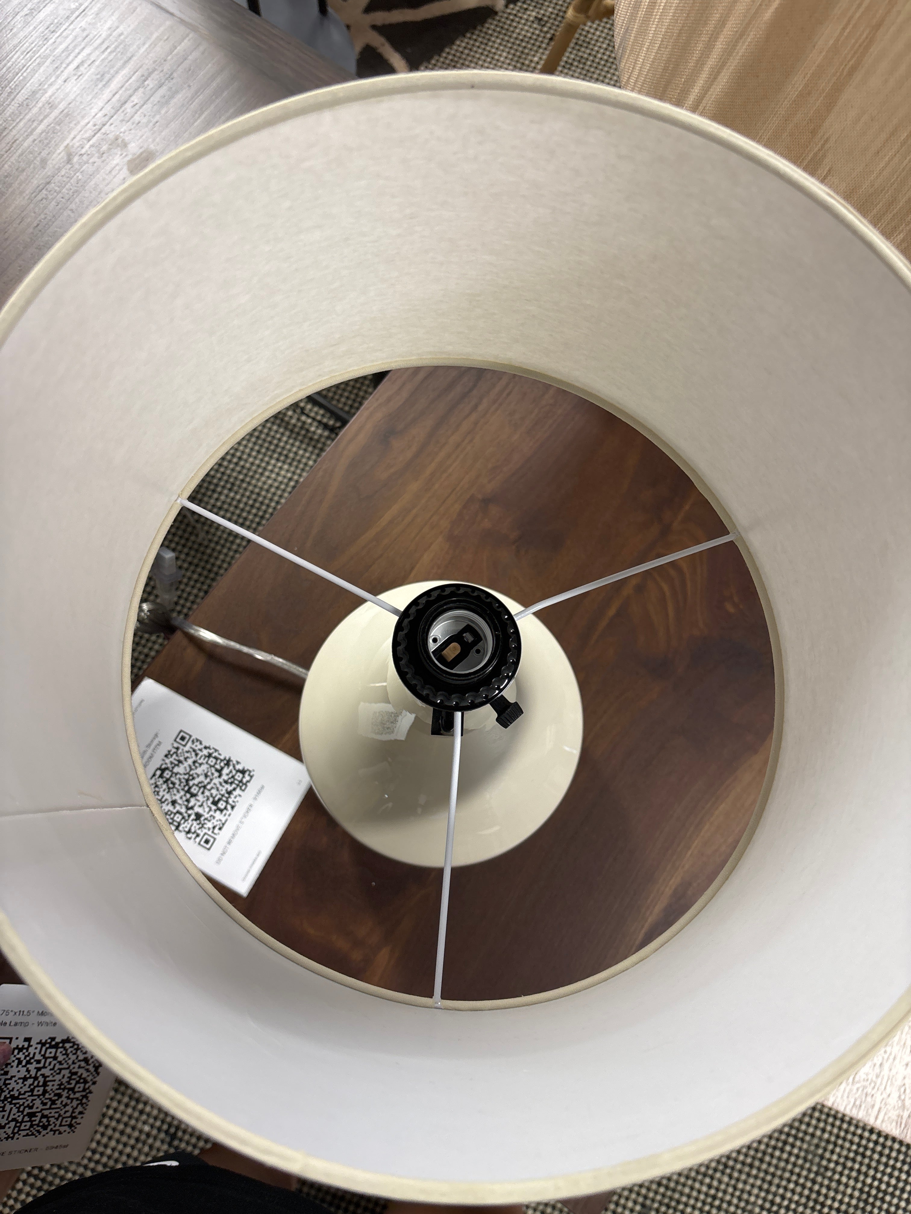 21.75"x11.5" Montreal Wren Assembled Table Lamp - White SHOWROOM ITEM