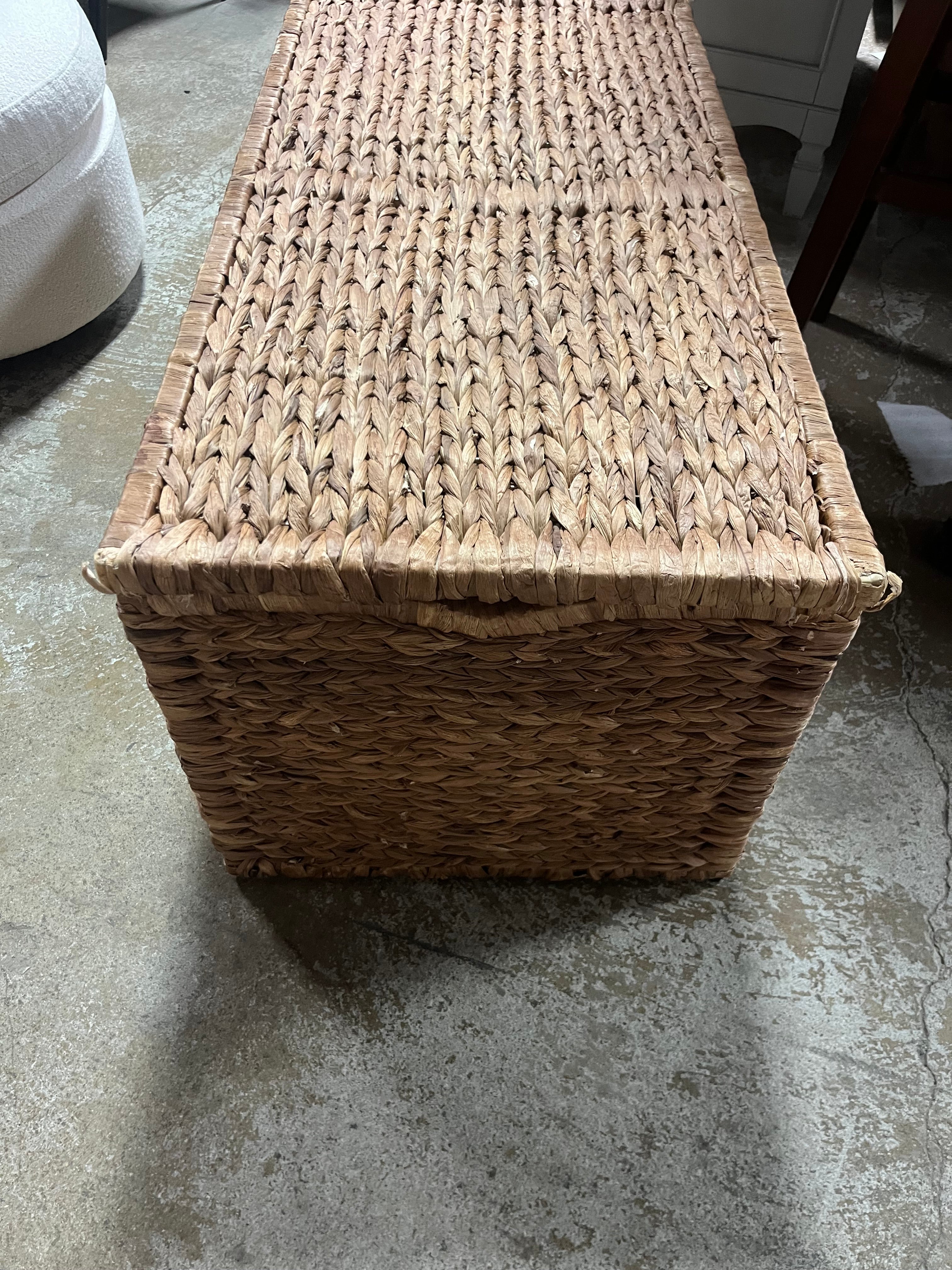 Natural Woven Storage Bench