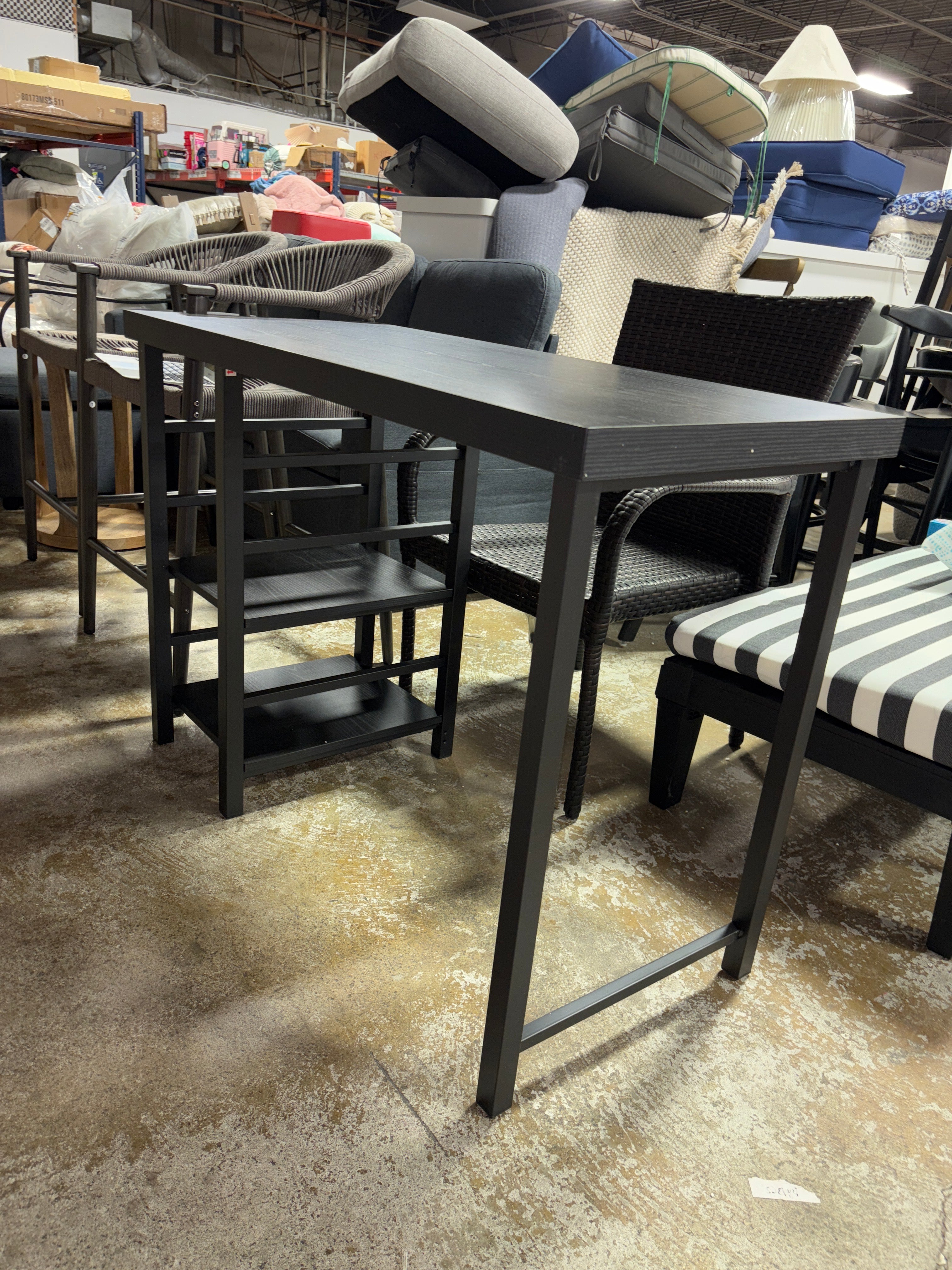 Adjustable Dorm Storage Desk - Black SHOWROOM ITEM