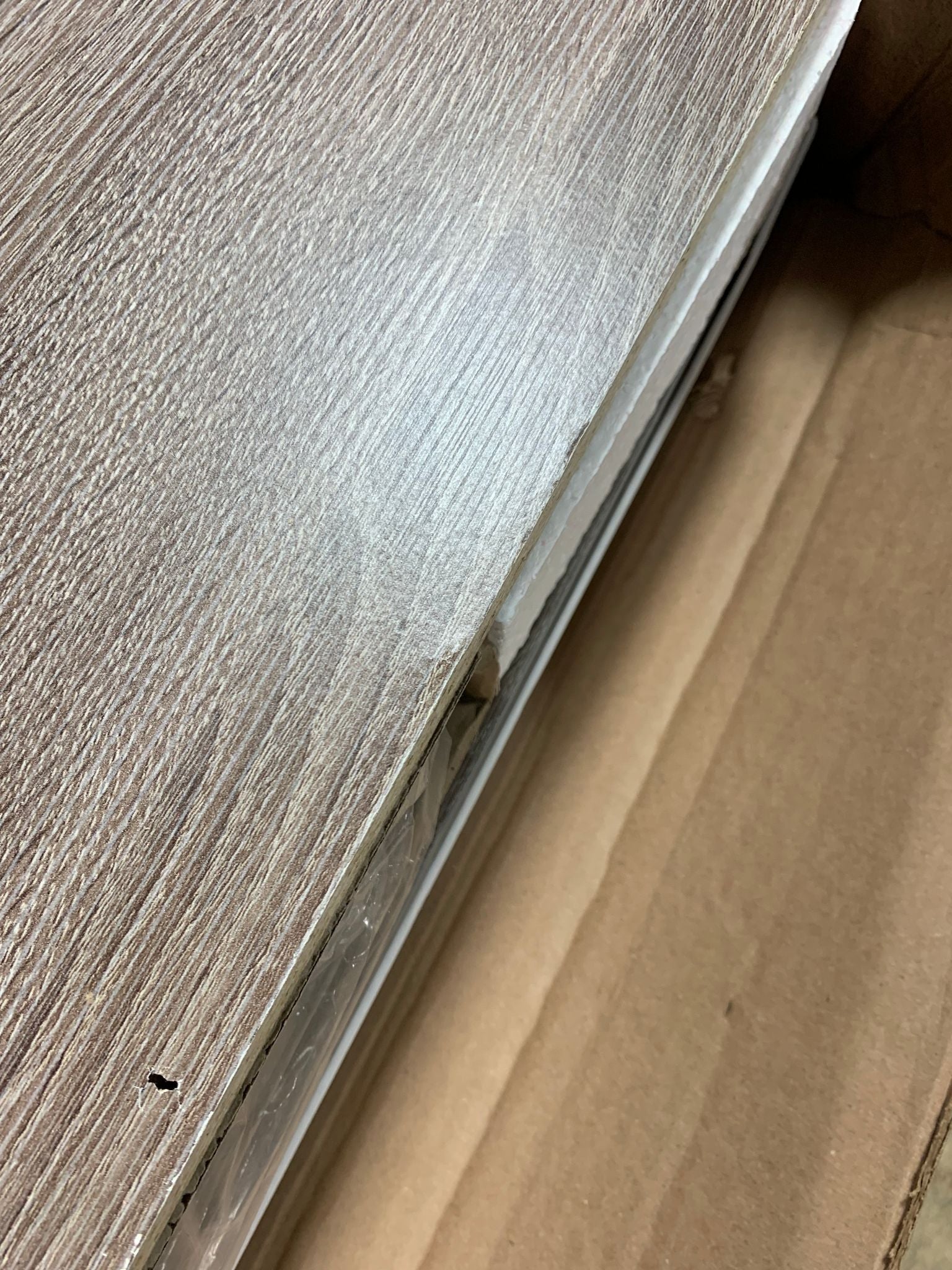 Mixed Material Writing Desk Gray