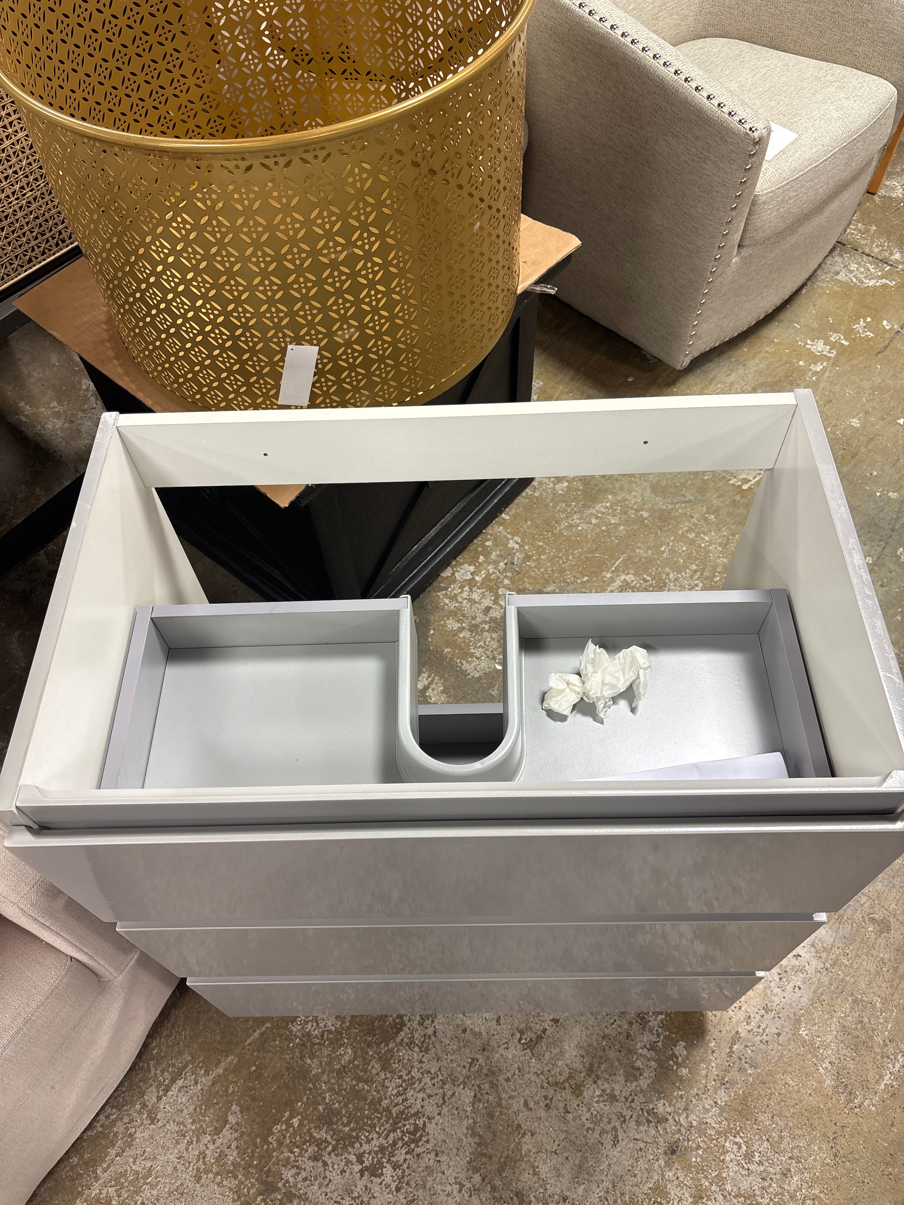 Fresca Lazzaro 30" Gray Bathroom Vanity Base Cabinet without Top SHOWROOM ITEM
